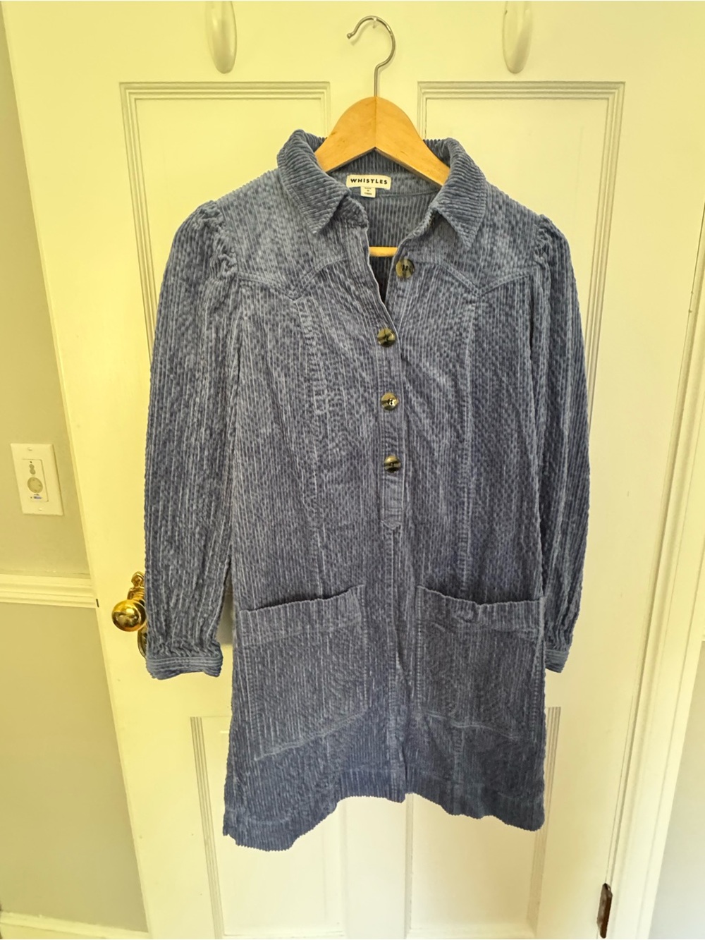 Blue Whistles Corduroy Button-Front dress- worn only once!